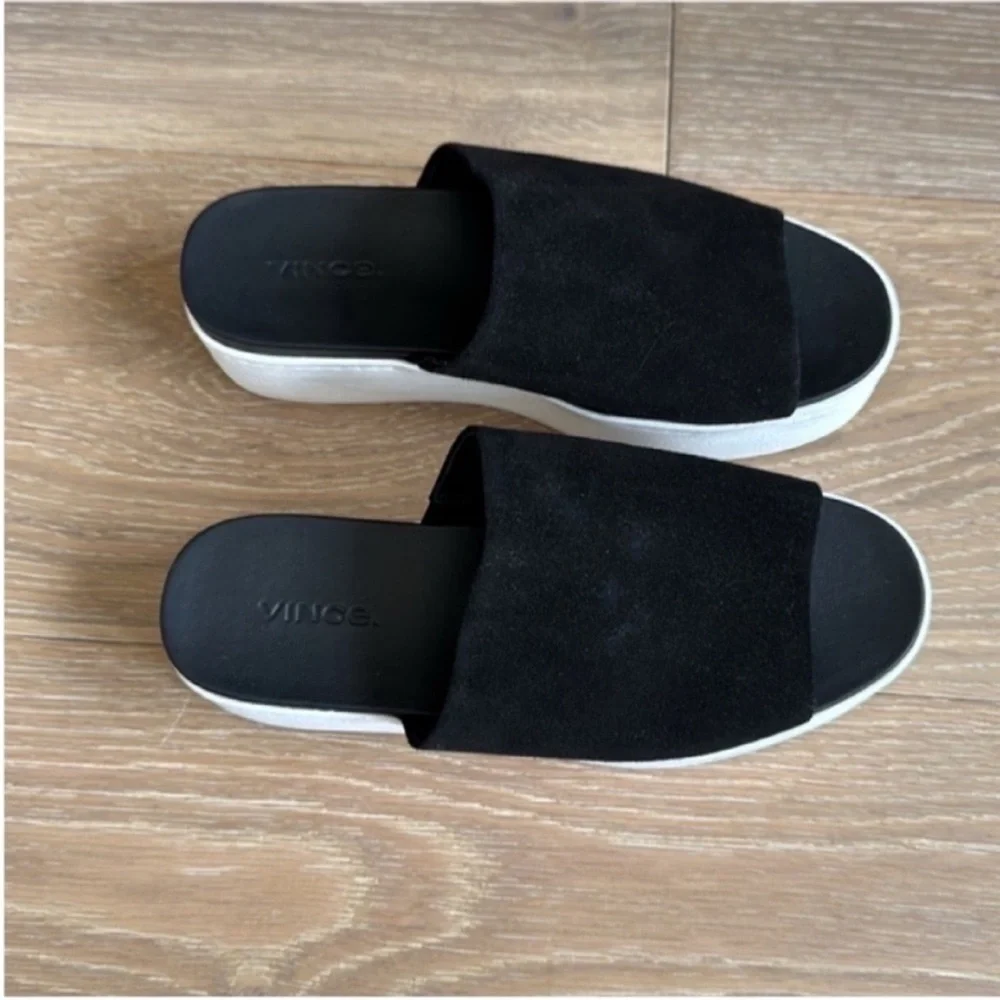 Vince Two-Tone Platform Slides